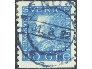 Sweden. Facit 188 used , 40 öre blue. EXCELLENT cancellation HÄRNÖSAND 31.3.22. Weak …