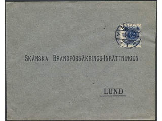 Sweden. Facit 50 cover , 10/12 öre on cover sent from MALMÖ 3.10.97 to LUND 3.10.1897. …