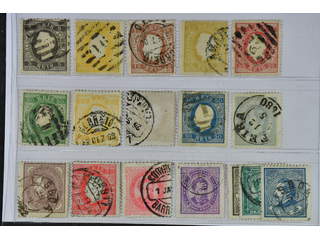 Portugal. Used 1870–1887. All different, e.g. Mi 6, 34-41, 48, 50, 53, 60B, 52, 64B. …