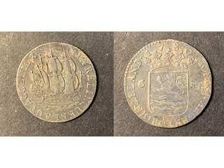 Nederländerna Zeeland 6 stuivers (scheepjesschelling) 1780, VF