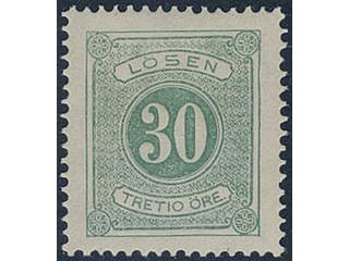 Sweden. Postage due Facit L8b1 ★, 30 öre green, perf 14. Superb. Opinion (shade) by O.P. …
