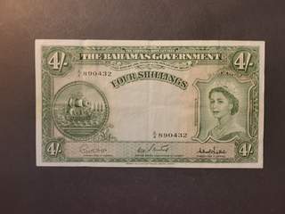 Bahamas 4 shillings ND(1953), VF