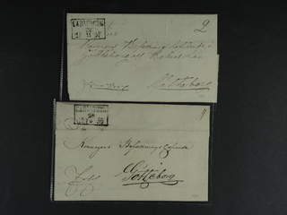 Sweden. R county. CARLSBORG, rectangular postmark. Type 2 on three covers sent during …