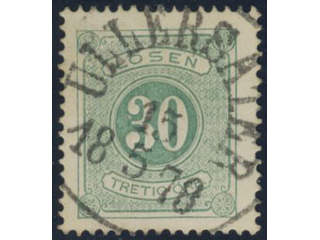 Sweden, Sverige, Sverige, Sverige. Postage due Facit L8b2 used, 30 öre light green, perf …