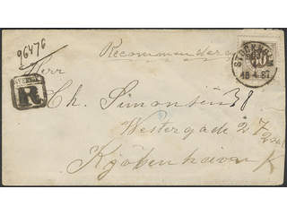 Sweden. Facit 47d on cover, 30 öre grey-brown on registered cover of lowest rate to …
