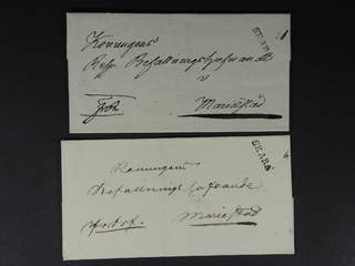 Sweden. R county. SKARA, straight postmark. Two covers with superb cancellations, both …