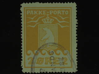 Denmark Greenland. Facit P5 III used , 2 øre yellow. Good centering. Part of oval …