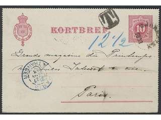 Sweden. Postal stationery, letter card Facit kB4 , Letter card 10 öre sent …