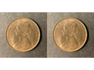Storbritannien Queen Victoria (1837-1901) 1/2 penny 1874 H, XF-UNC