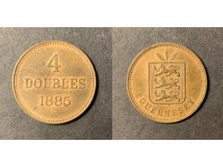 Storbritannien - Guernsey 4 doubles 1885, UNC