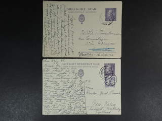 Sweden. Postal stationery, double postcard Facit bKd25 , Six origin parts sent …