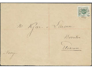 Sweden. Facit 43b cover , 5 öre dark green, clean distinct print on printed matter of …