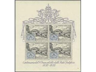 Vatican. Michel 188 ★★ , 1952 Stamp Jubilee souvenir sheet 1. EUR 200