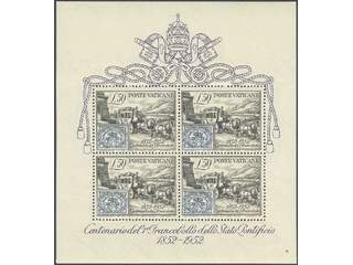 Vatican. Michel 188 ★★ , 1952 Stamp Jubilee souvenir sheet 1. EUR 200