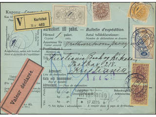 Sweden. Official Facit Tj23, 24B, 39, etc. on cover, 2+30+50 öre + 1+2×5 kr on address …