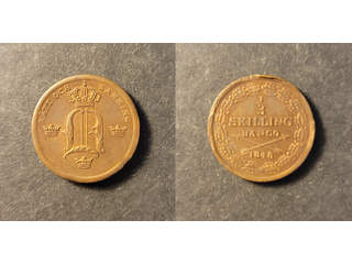 Sverige Oscar I (1844-1859) 1/3 skilling banco 1848, 01/0