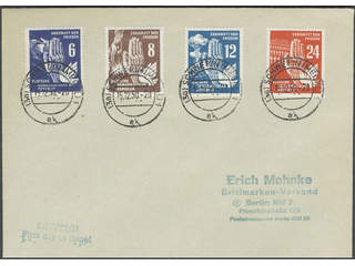 Germany GDR (DDR). FDC Michel 276–79 , 1950 Peace-day SET (4). EUR 350