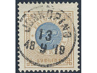 Sweden. Facit 38a used , 1 Krona orange-brown/blue. EXCELLENT cancellation JÖNKÖPING …