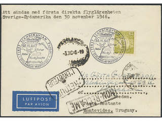 Sweden. Air mail cover Facit 93 , 65 öre on air mail cover sent to Uruguay. …