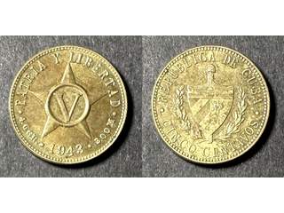 Kuba 5 centavos 1943, AU/UNC
