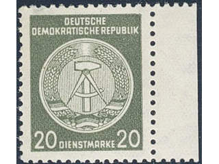 Germany, GDR (DDR). Official Michel DI22xIXI ★★, 1954 20 (pf), (A) for administrative …