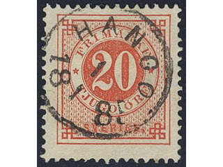 Sweden. Facit 33. FINLAND. Finnish town cancellation HANGÖ 1.1.1885 on Swedish stamp 20 …