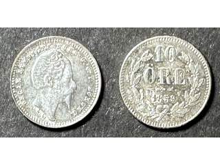 Sverige Oscar I (1844-1859) 10 öre 1859, 1+/01