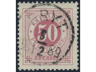 Sweden, Sverige, Sverige, Sverige. Facit 48b used, 50 öre carmine, even print. Superb …