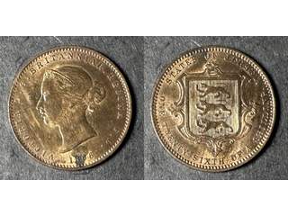 Jersey Queen Victoria (1837-1901) 1/26 shilling 1866, AU/UNC
