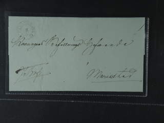 Sweden. K county. CARLSKRONA 6.5.1832, arc postmark. Type on cover sent to Mariestad. …
