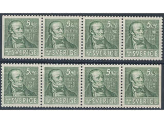 Sweden. Facit 318BCCC/CCCB ★★, 1939 Per Henrik Ling 5 öre green, pair 3+4 and 4+3. …