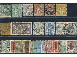 France. Used 1876-1927. All different, e.g. Mi 59-62 I, 65 I, 70, 82, 99, 130-31, 136. …
