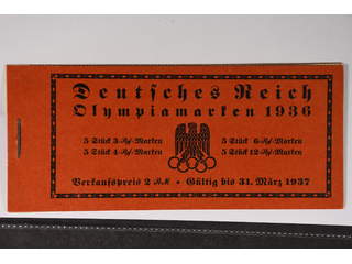 Germany Reich. Booklet Michel MH42.1 ★★ , 1936 Olympic Games 2 R.M. without diagonal …