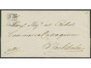 Sweden. B county. SIGTUNA 13.12.1848, rectangular postmark. Type 2 on cover sent to …
