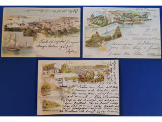 Sweden. Picture postcards, lot GRUSS AUS. O-COUNTY. Lysekil and Uddevalla. Three …