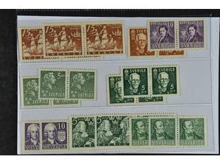Sweden. ★★ 1938–40. BC/CB-pairs with wide margins. All different, e.g. Mi 262BC/CB, …