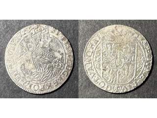 Polen Sigismund III Vasa (1587-1632) 6 groschen 1624, VF fläckar