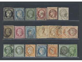 France. Used 1849–1871. All different, e.g. Mi 3-4, 10, 16, 25-26, 29, 31. Mostly good …
