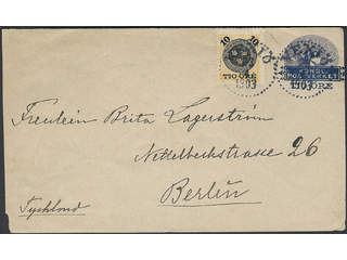 Sweden. Postal stationery, stamped envelope Facit Fk5, 51 , Stamped envelope 10/12 öre …