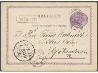 Sweden. Facit bKe2CII. DENMARK. Danish cancellations 24 (Helsingør), FRA SVERRIG, …