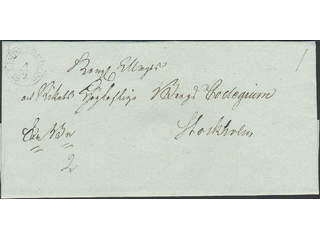 Sweden. T county. LINDESBERG 4.2.1833, arc postmark. Type 1 on 2-fold cover sent to …