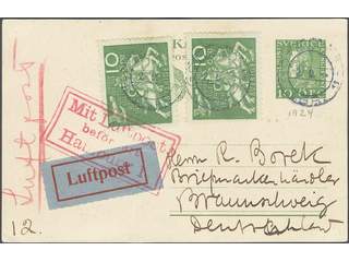 Sweden. Postal stationery, Single postcard, Facit bKe23, 212, Postcard 10 öre …