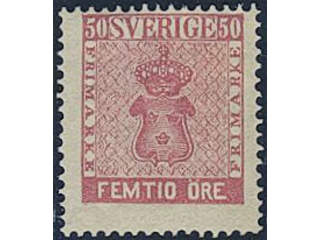 Sweden. Facit 12h ★, 50 öre rose. Beautiful and fresh. Opinion (shade) by O.P. SEK 5500