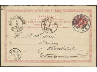 Sweden. Postal stationery, double postcard Facit bKd13 , Response card 10 öre sent from …
