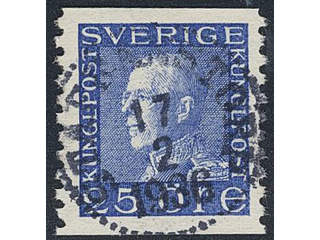Sweden. Facit 183b used , 25 öre ultramarine-blue on white paper. EXCELLENT cancellation …