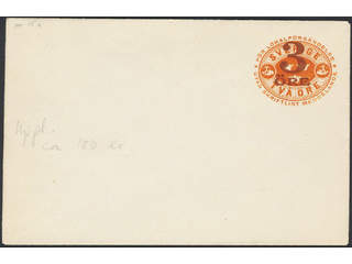 Sweden. Postal stationery, Stamped envelope, Facit Fk15, Stamped envelope 3/2 öre with …