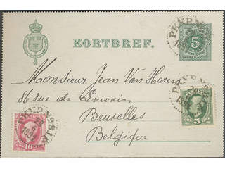 Sweden. Postal stationery, letter card Facit kB1, 45, 52 , Letter card 5 öre …