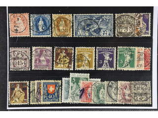 Switzerland. Used 1862–1921. All different, e.g. Mi 25, 62, 64, 73, 83, 87, 100, 108, …