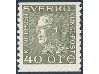 Sweden. Facit 190b ★★ , 40 öre olive-green, type II on white paper. SEK 1500