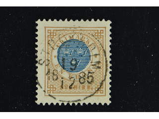 Sweden. Facit 38f–g used , 1 Krona yellow-brown/blue. EXCELLENT cancellation STOCKHOLM …